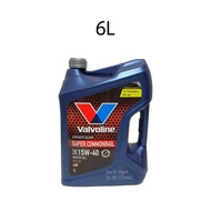 น้ำมันเครื่อง Valvoline SUPER COMMONRAIL 15W-40 SYNTHETIC BLEND 6L 6+1L 8L