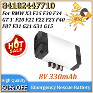 New 8V 330mAh 2.64Wh 84102447710 Emergency Rescue Battery for BMW X3 G21 G31 G15 F40 F25 F30 F34 GT 