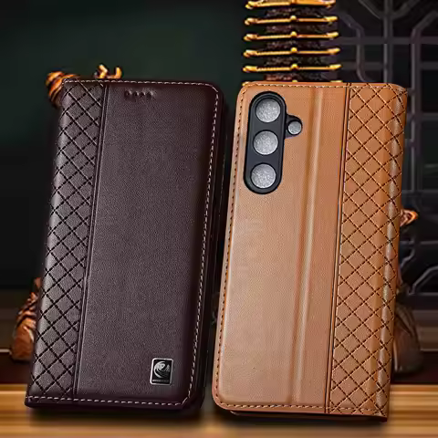 Magnet Genuine Leather Flip Wallet Phone Case Cover On For Samsung Galaxy S26 Plus Ultra Napa Inner 