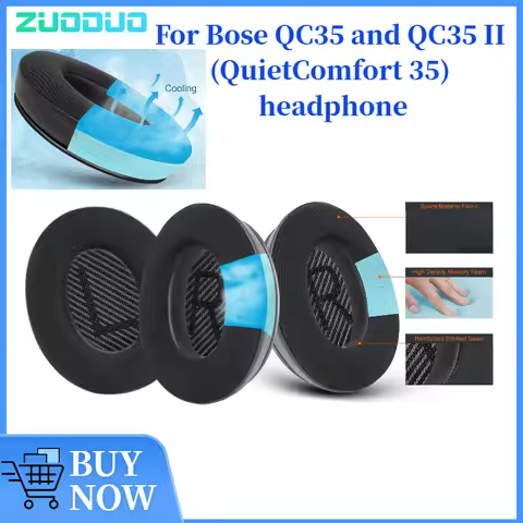 ZUODUO Replacement Ear Pad for Bose QC35 and QC35 II (QuietComfort 35) Headphones Mesh / Ice gel / L