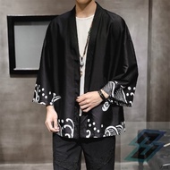 Men's Clothes-Yukata-Japanese Clothes Cosplay kimono Japan Korean Clouds Kanji - Haori Hakuun -Yukat