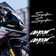 For CFMOTO 675SR ADV160 PCX160 Fixed Wing English Sticker Motorcycle Headlight Eyebrow Sticker Panel