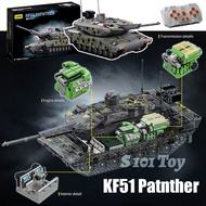 KF51 Panther Battle Tank Building Blocks, Remote Control DIY Assembly Bricks, Fun Toy Gift for Boys