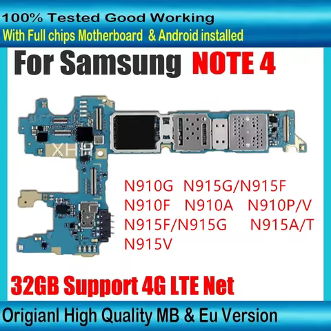 Motherboard Logic Board For Samsung Galaxy Note 4 N910F N910U N910G N910T N910C N910A N910P N910V Un