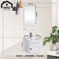 Complete Set Lengkap DIY Sinki Bilik Air Cermin Muka Basin Cabinet Mirror Shelf Toilet Sink Bathroom Murah Mudah Pasang