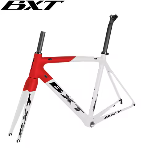 BXT 700C T1000 Carbon Fiber Road Bike Frame V Brake Men's Women's Unisex Bicycle Frame Lightweight C