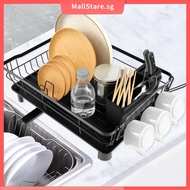 Dish Drying Rack with Swivel Drainage Spout Cutlery Holder Stainless Steel Dish Drainer Efficient Draining Dish Rack Drainer  SHOPSKC1898