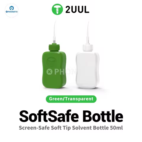 2UUL CL51 CL52 Screen Safe Soft Tip Solvent Bottle 50ml Liquid Squeeze Container for PCB Motherboard