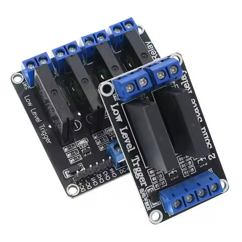 Low Level 5V 1 2 4 8 Channel Solid State Relay Module SSR G3MB-202P 240V 2A Output With Resistive Fu