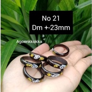 HITAM Black carved ring size 21 kokka kaukah