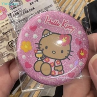 <Yiwuyuan> 2Pcs Y2K Aesthetic Shiny Hello Kitty Badge Kawaii Zebra Pattern Hello Kitty Badge Bapa De