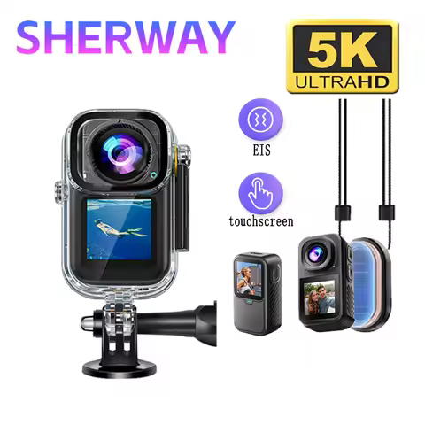 5K Action Camera Image Stabilization 4K60fps Magnetic Pocket Cam Dual-screen Waterproof Bodycam Spor