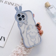 Cartoon Cute Glitter Rabbit Ear Case for iPhone 11 12 13 Pro Max iPhone 14 Pro Max Plus Luxury Girls Soft Silicone Plate Cover