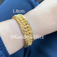 Gelang emas Bangkok cop 916 lipan padu
