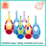 JORDAN Step 1 Baby Toothbrush 6 pcs
