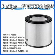 Philips飛利浦—代用圓筒型 HEPA 濾網濾芯 適用於 FY0194/30 NanoProtect 空氣淨化器代用過濾網  AC0820、AC0830/30