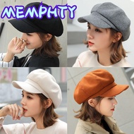 MEMPHTY Newsboy Cap Women Visor Hat Baker Boy Hats Autmn Winter Fedora Wool Caps