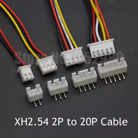 10 set JST XH2.54 Wire Cable Connector 2.54mm Pitch 2/3/4/5/6/7/8/10/12/14/20 Pin 26AWG 300MM Female