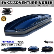 TAKA TS-420 Car Roof Box [ADVENTURE Series] [XL Size] [Glossy Black] Cargo ROOFBOX