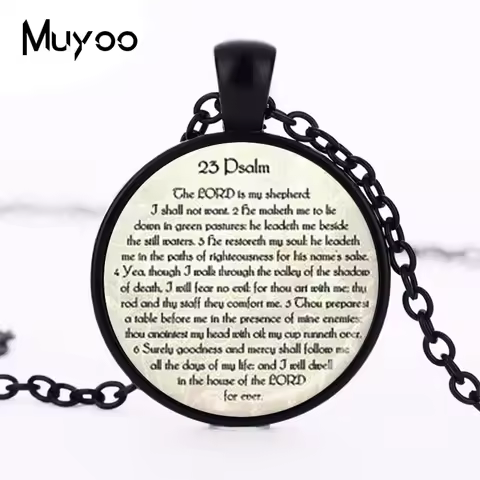 23rd PSALM JEWELRY Scripture Necklace Psalm 23 Necklace Bible Verse Jewelry Scripture Jewelry Jewish