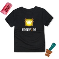 PVJ - Kaos Anak FF Motif Grand Master Baju Free Fire Laki Laki Dan Perempuan