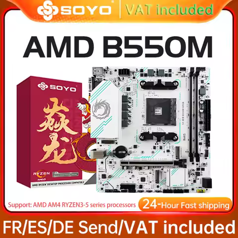SOYO AMD B550M Gaming Motherboard USB3.1 M.2 Nvme Sata3 DDR4 Dual Channel Supports RYZEN R3 R5 R7 30