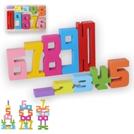 1020 Pcs Wooden Number Building Blocks 1-10 Balance Wooden Number Blocks Number Blocks Friends of Te