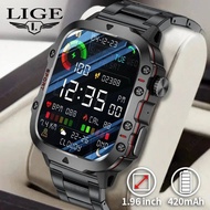 LIGE smart watch for men Waterproof Outdoor Sports Fitness Tracker Health Monitor jam tangan lelaki 