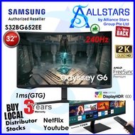 (ALLSTARS : We are Back PROMO) Samsung S32BG652EE 32 inch Odyssey G6 240Hz QHD Gaming Monitor Curved / 2,560 x 1,440 / VA, VESA DisplayHDR 600, FreeSync, Flicker Free, 1ms(GTG) (Warranty 3years on-site with Samsung)