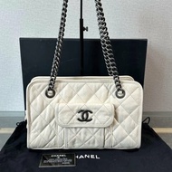 CHANEL vintage孟買肩背腋下托特包 29*19*10 98新配件盒子塵袋保卡