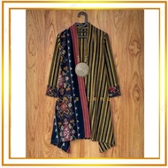 Outer tenun/cardigan tenun/blazer tenun motif lurik mix