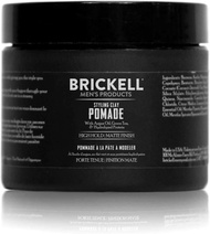 Brickell Men's Styling Clay Pomade - Natural and Organic - Lubricate Pomade for a Strong Hold All Da