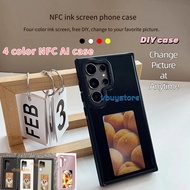 NFC Case for Samsung S25 Ultra Smart DIY AI Case E-ink Screen Phone Case with NFC Projection Screen 