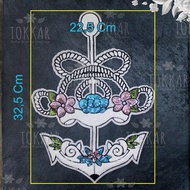 (Per Pcs) AP661 Iron Pach Sequin Beautiful Motif Iron-on Embroidery Patch/ jangkar Beautiful Flower 