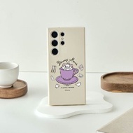 Disney Cats And Dogs-瑪麗貓款午茶時光純色矽膠SAMSUNG手機殼