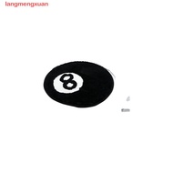 LANGMENGXUAN 8 Ball Rug, Soft Round 8 Ball Carpet, Creative Anti-slip Skin Friendly Plush 8 Ball Mat