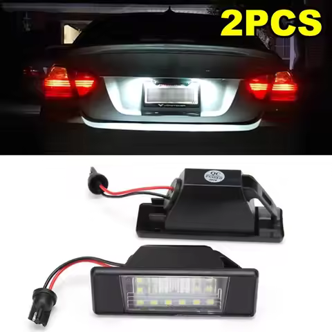 1/2Pcs Car LED License Plate Light for Nissan X-Trail T30 T31 Qashqai J10 J11 Primera P12 Pathfinder