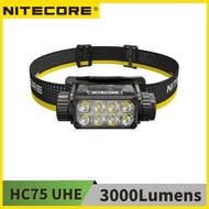 NITECORE HC75 UHE  Rechargeable E-Focus Work Headlamp 3000Lumens Max Beam Distance 192m Included 550