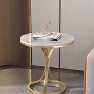 Light Marble Movable Corner Luxury Small Balcony Simple Cabinet Rock Living Room Sofa Coffee Table S