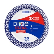 Ultra Disposable Paper Plates, 8 ½ inch, Lunch or Light Dinner Size Printed Disposable Plates, 300 c