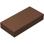 Classic Tiles Block Bulk, Brown Tiles 1x2, Building Tiles Flat 100 Piece, Compatible with Lego Parts