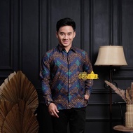 New Arrival Kemeja Batik Pria Lengan Panjang Motif Bunga Kesatria Baju Katun Cowo Nyaman Keren