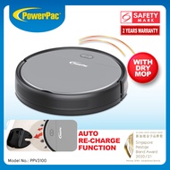 PowerPac Robot Vacuum Robotic Vacuum Cordless Vacuum Cleaner Auto Recharge (PPV3100)