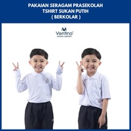 UNIFORM PRASEKOLAH BERKOLAR TSHIRT PUTIH BERKOLAR BUDAK TSHIRT SUKAN PUTIH BERKOLAR TSHIRT TADIKA