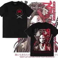 S-5XL Japanese Geisha T-Shirt | Men Women Loose Cotton Tee | Geisha Fan Clothes | Geisha Series