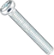 Steel Pan Head Machine Screw, Zinc Plated, Meets JIS B1111, 2 Phillips Drive, M4-0.7 Thread Size, 25