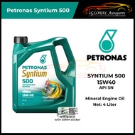 (ORIGINAL) Petronas Syntium 500 15W40 Mineral Engine Oil API SN (4L)