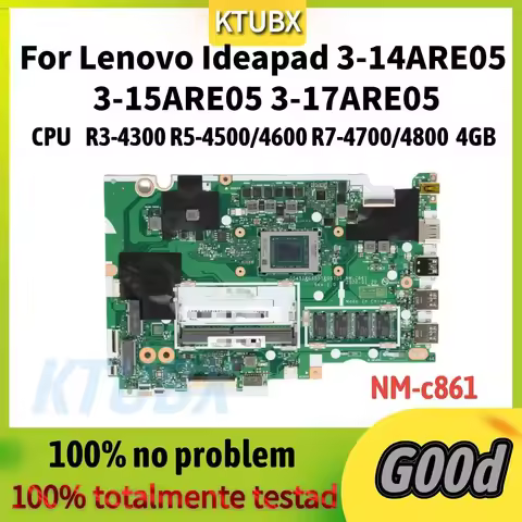 NM-C861.For Lenovo Ideapad 3-14ARE05 3-15ARE05 3-17ARE05 Laptop Motherboard With R3-4300 R5-4500/460