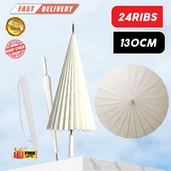 24 Ribs Long Handle Big Umbrella Anti-UV Sun Rainstorm Protector Large Surface Parasol / Payung Besa