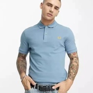 100% original FRED PERRYM6000 polo shirt Men Casual Versatile Embroidered Lapel Polo Shirt Baju Polo